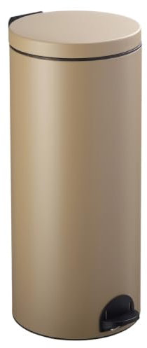 Poubelle à pédale Sanelia - seau antibactérien - 30l - beige gris - RAL 1019