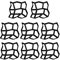 Randaco 8 Stück Gehweg Form Betonform Kunststoff Pflasterform DIY Schalungsform Plastikformen für Beton Außenbereich für Beton Gehwegplatten,Terrassenplatten, Pflastersteine 43x43x4cm