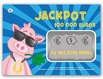 Joli Coon Rubbelkarte – Ankündigung Schwangerschaft Papa Original – Du wirst Papa sein – Loto