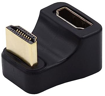 NFHK HDMI-Stecker Typ A auf HDMI-Buchse, 360 Grad nach unten gegenüberliegend, U-Form, abgewinkelter Verlängerungsadapter, Konverter