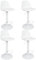 HUOLE Lot de 4 Tabourets de Bar avec Dossier et Repose-Pieds，Réglable en Hauteur et Rotative à 360°,Chaises de Bar Cuisine en Plastique，Robuste et Ultra Silencieux-4pc-B Blanc Pur