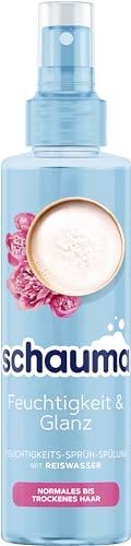 Schauma Schwarzkopf Feuchtigkeits-Sprüh-Spülung mit Reiswasser (1x 200 ml), entwirrt das Haar für leichtere Kämmbarkeit & schützt vor Föhn-Hitze, für weiches & gesundes Haar