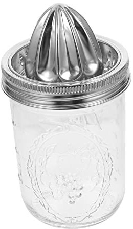 LIFKOME Edelstahl Saftpresse Manuell Mason Can Juicer Für Zitrusfrüchte Leichter Kompakter Zitruspresse Für Zuhause Einfache Reinigung Sauberes Entsaften Von Zitronen Und Orangen