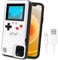 LucBuy Game Console Case for iPhone 15 Pro Max, Retro Protective Cover Self-powered Case with 36 Small Game, Full Color Display, Shockproof Video Compatible with iPhone 15 Pro Max - White