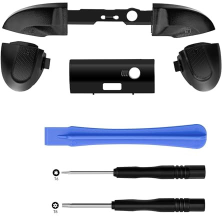 Mcbazel Botones de Repuesto LB RB LT RT, Botones de Parachoques con Kit de Destornillador T6 T8 Compatible con Controlador Xbox Series X/S