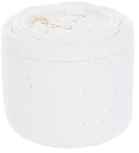 Generico Candela in Scatola Resina Prima Comunione Bianco e Oro 10x6cm BOMBONIERA