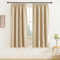 KGORGE Vorhang Beige Kräuselband Verdunklungsvorhänge für Schienen Vorhänge Blickdicht Lichtdurchlässig Thermo Gardinen 2-Set 175 x 140 cm(HxB) Hitzeschutz Thermovorhang Wohnzimmer, Biscotti Beige
