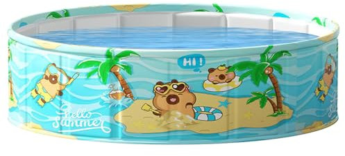 Piscine Pliable,Piscine Pliable Portable Résistante À l'usure - Bassin de Bain Portable PVC Économiseur d'Espace pour Jardin Arrière-Cour Adultes et