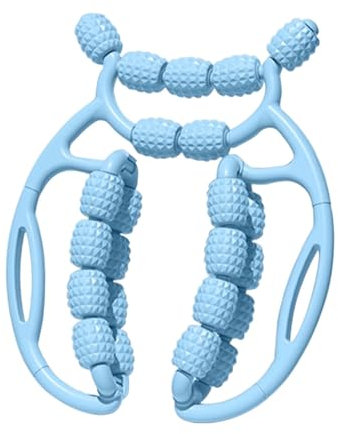 Perfeclan Rodillo de Masaje Relajante de Fascia de 20 Ruedas, Herramienta de Masaje de Tejido Profundo para Equipos de Culturismo, Azul