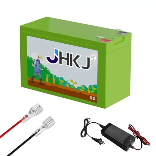 JHKJ Outdoor Portable Lithium Battery 12V 6Ah 9Ah 12Ah 15Ah 18Ah 20Ah 25Ah Lithium Battery Pack with Charger 12 Volt Power Batteries for Sprayer,12V6Ah