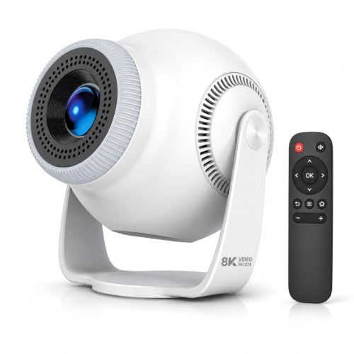 Minifactory Mini Projector, Android 14 Smart Projector with WiFi 6 & Bluetooth 5.4, Auto Keystone Correction, Portable 1080P Home Cinema Projector for Bedroom, Camping & Outdoor Use
