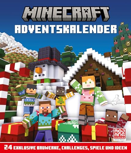 Minecraft Adventskalender. 24 exklusive Bauwerke, Challenges, Spiele und Ideen: Für große und kleine Fans des größten Videospiels aller Zeiten zum ... für Gamer ab 8 Jahren (Minecraft Exklusiv)