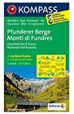 KOMPASS Wanderkarte Pfunderer Berge/Monti di Fundres, Eisacktal/Val d'Isarco, Pustertal/Val Pusteria: Wanderkarte mit Aktiv Guide, Radrouten und Skitouren. GPS-genau. 1:25000, dt. /ital.