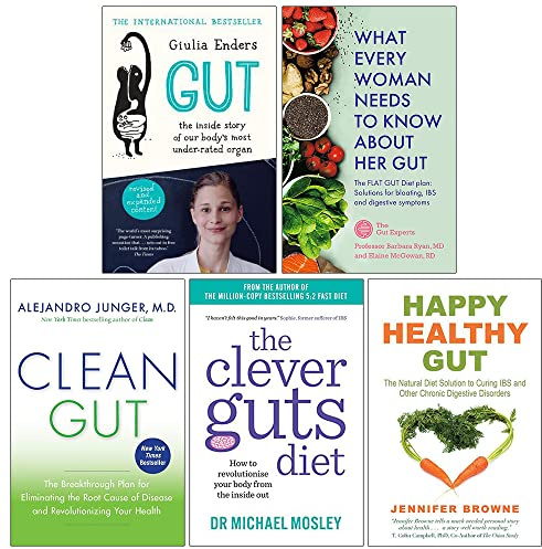 Gut Giulia Enders, Was jede Frau über ihren Darm wissen muss, Clean Gut, The Clever Guts Diet, Happy Healthy Gut 5-Bücher-Sammlungsset