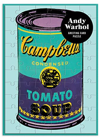 Galison Andy Warhol Soup Can Grußkarten-Puzzle, 60-teiliges Puzzle, Pop Art, Kunstliebhaber, Puzzle-Fans