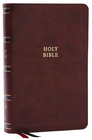 NKJV, Single-Column Reference Bible, Verse-by-verse, Brown Leathersoft, Red Letter, Comfort Print: New King James Version, Brown, Leathesoft, ... Verse-By-Verse, Red Letter, Comfort Print
