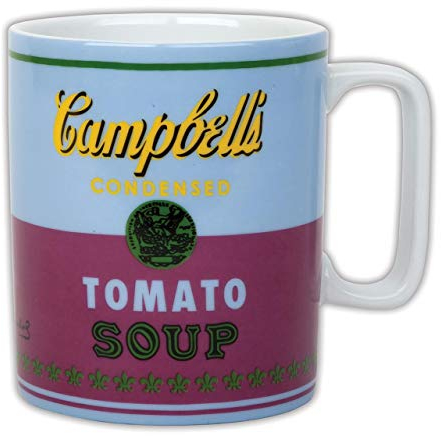 Galison Andy Warhol Cambells Soup Mug - rot-violett, Keramik, Klassischer Becher, 16 Unzen, Zuhause