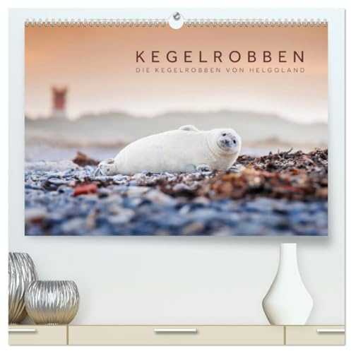 Kegelrobben - Die Kegelrobben von Helgoland (hochwertiger Premium Wandkalender 2026 DIN A2 quer), Kunstdruck in Hochglanz: Die bekannten Kegelrobben ... ihrer natürlichen Umgebung. (CALVENDO Orte)
