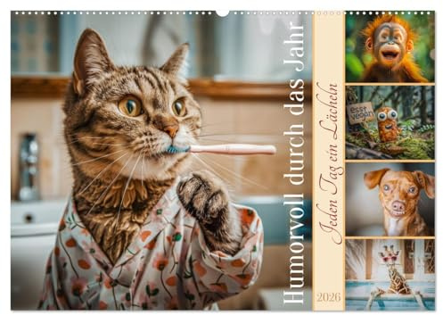 Humorvoll durch das Jahr (Wandkalender 2026 DIN A2 quer), CALVENDO Monatskalender: Dieser einzigartige Kalender ist Ihr täglicher Begleiter, um das ... Seite zu genießen. (CALVENDO Spass)