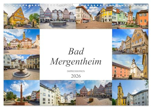 Bad Mergentheim Impressionen (Wandkalender 2026 DIN A3 quer), CALVENDO Monatskalender: Zwölf eindrucksvolle Bilder von Bad Mergentheim (CALVENDO Orte)