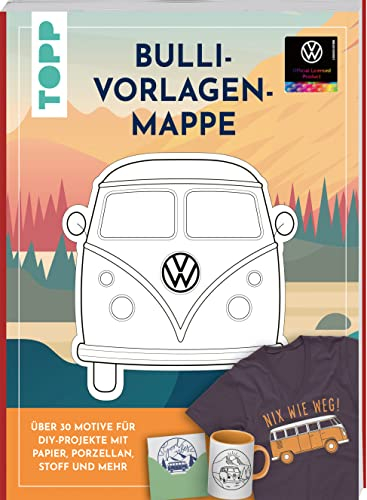 VW Vorlagenmappe Bulli. Die offizielle kreative Vorlagensammlung mit dem kultigen VW-Bus: 8 Vorlagenbogen (Vorlagenmappen)
