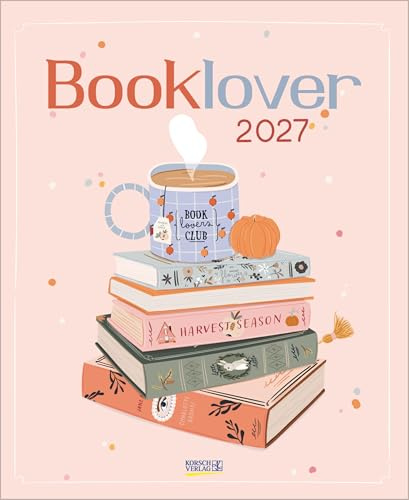 Booklover 2027: Bild-Wandkalender mit trendigen Illustrationen rund um Bücher. Trend-Format 36 x 44 cm.