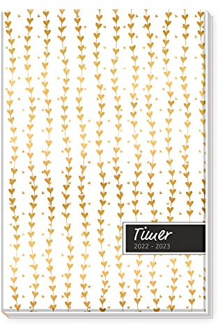 Trötsch Schülerkalender Specials mit Wattierung Hearts of Gold 2022/2023: Schulplaner Hausaufgabenheft Timer Terminkalender