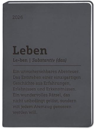 Terminplaner Lederlook 2026 Schwarz: Terminplaner Lederlook A6