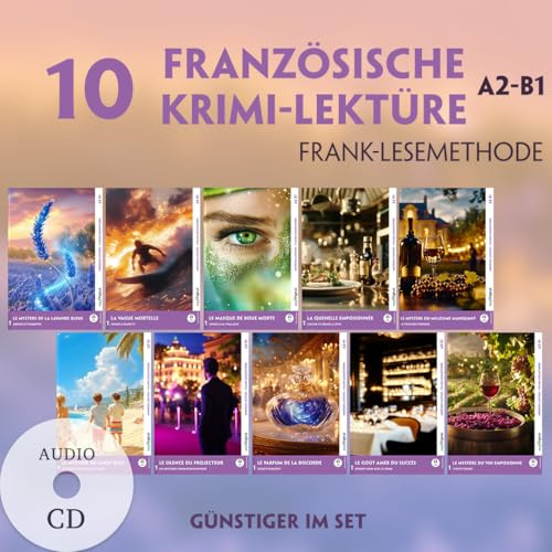 10 Französische Krimi-Lektüre A2-B1 (10 Bücher + 10 Audio-CDs): Mit der Frank-Lesemethode leicht verständlich gemacht (EasyOriginal.com - Lesemethode von Ilya Frank - Französisch: Französisch)