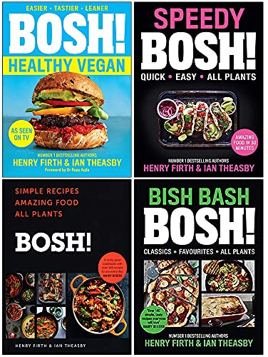 BOSH Series 4 Books Collection Set By Henry Firth & Ian Theasby (Healthy Vegan, [Hardcover] Speedy BOSH, [Hardcover] Bosh Simple Recipes, [Hardcover] Bish Bash Bosh)