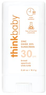 thinkbaby Sonnenschutzstick, weiß/orange, 0,64 Unzen
