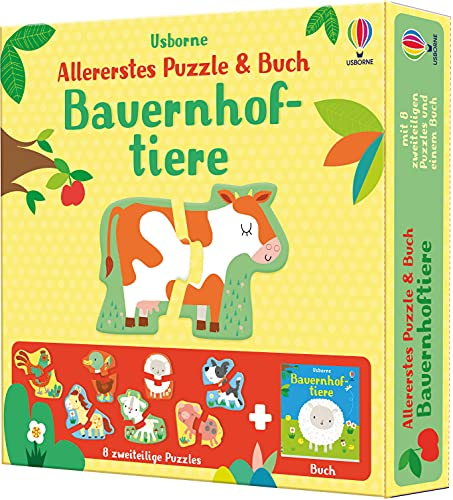 Allererstes Puzzle & Buch: Bauernhoftiere: acht 2-teilige Puzzles plus Bilderbuch (Allererstes-Puzzle-und-Buch-Reihe)