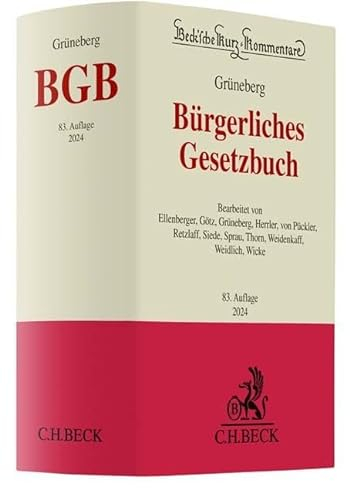 Bürgerliches Gesetzbuch: mit Nebengesetzen insbesondere mit Einführungsgesetz (Auszug) einschließlich Rom I-, Rom II- und Rom III-Verordnungen sowie ... (Beck'sche Kurz-Kommentare)