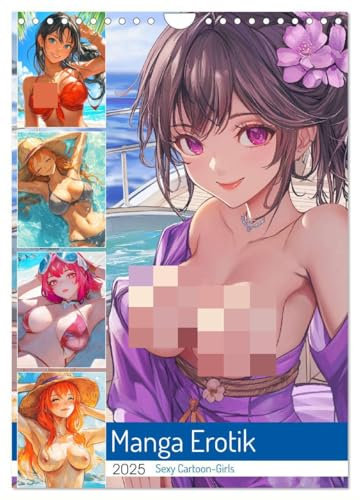 Manga Erotik. Sexy Cartoon-Girls (Wandkalender 2025 DIN A4 hoch), CALVENDO Monatskalender: Mädchen in sinnlicher Manga-Ästhetik (CALVENDO Erotik)