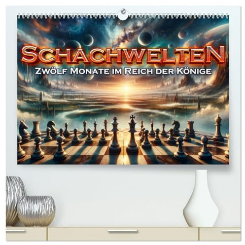 Schachwelten: Zwölf Monate im Reich der Könige (hochwertiger Premium Wandkalender 2026 DIN A2 quer), Kunstdruck in Hochglanz: Jahresreise durch KI-Schachwelten. (CALVENDO Wissen)