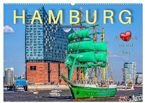 Hamburg - meine Stadt mit viel Herz (Wandkalender 2026 DIN A2 quer), CALVENDO Monatskalender: Hamburg, bezaubernde Stadt an der Elbe. (CALVENDO Orte)