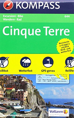 Cinque Terre: Wanderkarte mit Kurzführer und Radrouten. Dt. /Ital. 1:50000 (KOMPASS Wanderkarte, Band 644)