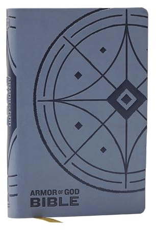 NKJV Armor of God Bible, Blue/Gray Leathersoft (Children’s Bible, Red Letter, Comfort Print, Holy Bible): New King James Version: New King James ... Print, 1 Satin Ribbon Marker, With Maps