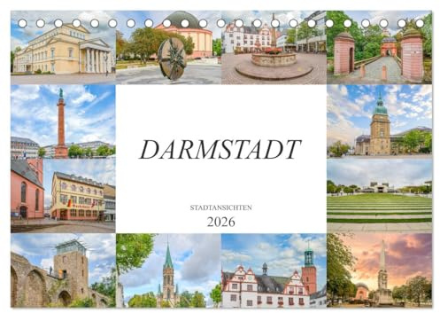 Darmstadt Stadtansichten (Tischkalender 2026 DIN A5 quer), CALVENDO Monatskalender: Es erwarten Sie einmalig wunderschöne Aufnahmen von Darmstadt (CALVENDO Orte)