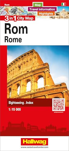 Hallwag Stadtplan Rom: 3 in 1: Stadtplan, Reiseinformationen und Highlights!