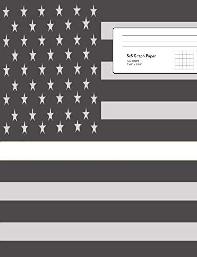 Thin White Line Composition Notebook: Thin White Line Composition Notebook, EMS Notebook, EMT Journal, Thin White Line Notebook, 7.44 x 9.69 5 x 5 Graph Paper With 120 Pages