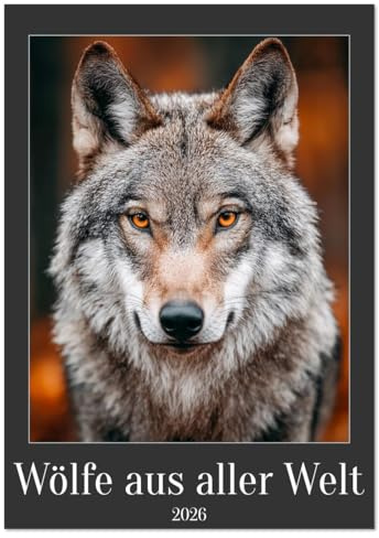 Wölfe aus aller Welt (Wandkalender 2026 DIN A2 hoch), CALVENDO Monatskalender: Jeder Wolf blickt dir direkt in die Augen. Zwölf beeindruckende ... aus der ganzen Welt (CALVENDO Tiere)