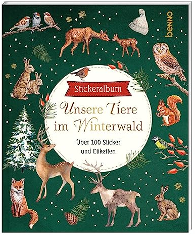 Stickeralbum »Unsere Tiere im Winterwald«