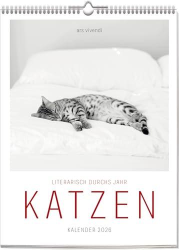 Literarisch durchs Jahr – KATZEN-Kalender 2026 - Wochenkalender mit anmutigen Katzenfotos & schönen Zitaten für Katzenliebhaber