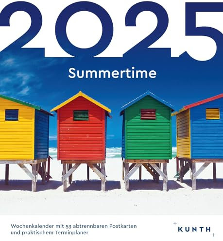 Summertime - KUNTH Postkartenkalender 2025: Hochwertiger Tischkalender mit 53 traumhaften Postkarten (auch zum Aufhängen)