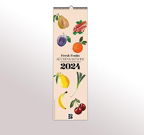 Design Küchenkalender 2024 Fresh Fruits: Ein Wandschmuck für Designliebhaber: Der dekorative Küchenkalender Fresh Fruits von XOXO Arte