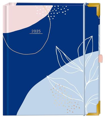 Terminplaner A5 Premium 2025 Blau: Premium-Terminplaner