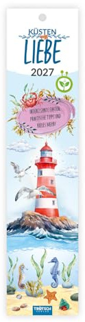 Trötsch Streifenkalender Mini Küstenliebe 2027: Wandkalender Notizkalender