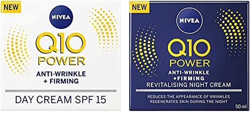 Nivea Q10 SPF 15 Anti-Wrinkle Face Day Cream Plus Face Night Cream, 50 ml