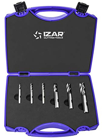 Izar 14294 Fresa Frontal Set Acabado PMX, 6600, DIN 844 N, 4-5-6-8-10-12 mm